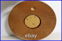 Antique Baroptic French Aneroid Barometer Carved Oak Wood Brass Bezel 1950s-60s Antique Baroptic French Aneroid Barometer Carved Oak Wood Brass Bezel 1950s-60s