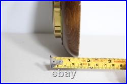 Antique Baroptic French Aneroid Barometer Carved Oak Wood Brass Bezel 1950s-60s Antique Baroptic French Aneroid Barometer Carved Oak Wood Brass Bezel 1950s-60s