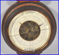 Antique Belgium Carved Wood Wall Barometer/thermometer J. Agthe Anvers(antwerp)