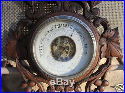 Antique Black Forest Barometer Hunting Dog