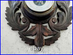 Antique Black Forest Barometer/Thermometer carved wood, 100+ years old