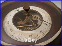 Antique Black Forest Carved W Brass Barometer W MS & An Anchor Mark No Res