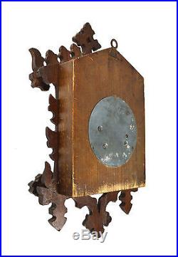 Antique Black Forest Style Carved Walnut Barometer, Dutch