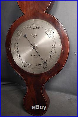 Antique Boffi Hastings Banjo Barometer AS IS To Restore early Inlaid mahogany