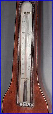 Antique Boffi Hastings Banjo Barometer AS IS To Restore early Inlaid mahogany