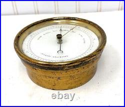 Antique Brass Cased Aneroid Barometer by Dubois & Casse, France D(anchor)C mark