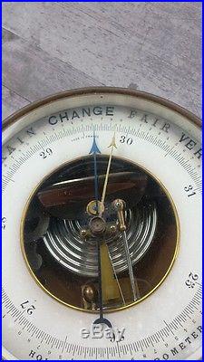 Antique Brass Holosteric Barometer Made in France PNHB Paul Naudet