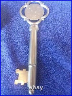 Antique Brass Key Thermometer