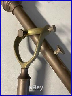 Antique Brass Marine Stick Barometer by R. N. Desterro Lisbon