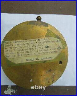 Antique Brass Michael Rupp, N. Y. Holosteric Barometer-Capt Joseph Hatch Province