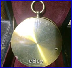 Antique Brass PHBN Holosteric Barometer & Case In Excellent Vintage Condition
