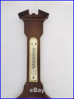 Antique Brooks Brothers West Germany Wooden WeatherStation Barometer Thermo Hygr