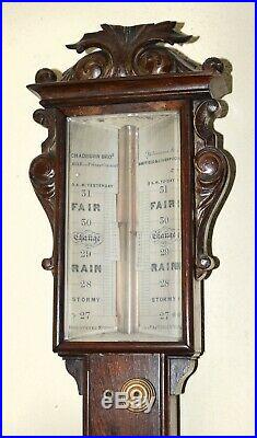 Antique CHADBURN BROS. Marked 1851 Barometer Measures 39.5'' h x 6.25 w