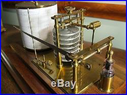 Antique C. W. DIXEY LONDON 7 Bellows Barograph in Mahogany Case