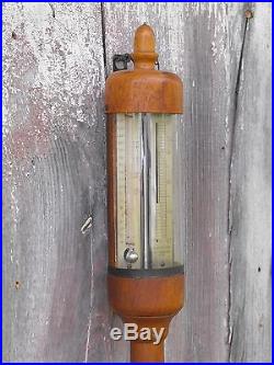 Antique C. Wilder New Hampshire Woodruffs Patent 1860 Stick Barometer Original