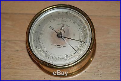 Antique Ca 1870's Brass Barometer Wilson Warden & Co. No Reserve