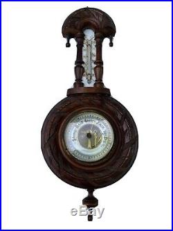 Antique Carved Barometer 1800s England