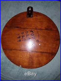 Antique Carved Oak Twisted Barley Aneroic Barometer