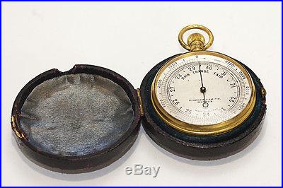 Antique Cased Pocket Barometer