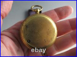 Antique Cased Pocket Barometer Or Travel Barometer