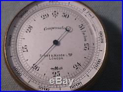 Antique, Cased Pocket Barometer, Thermometer & Pearl Compass Compendium, Rare, EXC++