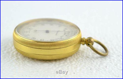 Antique Cased Pocket Compensated Barometer / Altimeter Made in England