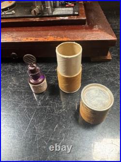 Antique Casella London Cyclo Stormograph Recording Barograph, Wood & Glass