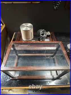 Antique Casella London Cyclo Stormograph Recording Barograph, Wood & Glass