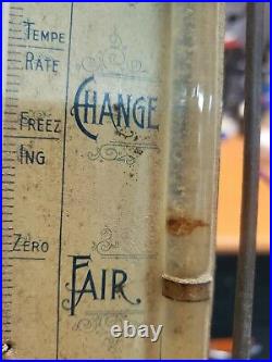 Antique Charles Large Brooklyn New York NY Standard Storm Glass Barometer