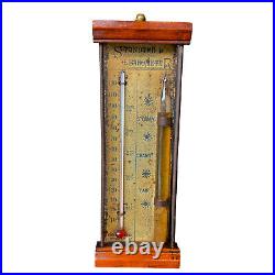Antique Charles Large Brooklyn New York Standard Storm Glass Barometer