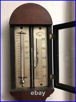 Antique Charles Wilder Barometer PETERSBORO NH, Pat 1860, Mahogany 37