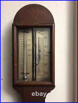 Antique Charles Wilder Barometer PETERSBORO NH, Pat 1860, Mahogany 37