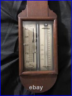 Antique Charles Wilder Barometer PETERSBORO NH, Pat 1860, Mahogany 37