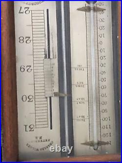 Antique Charles Wilder Barometer PETERSBORO NH, Pat 1860, Mahogany 37