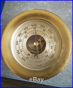 Antique Chelsea Brass Aneroid Ship's Barometer 5.5 # 1754