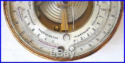Antique Cholosteric Merrill Barometer Thermometers Brass 6 1/2 Face Diameter