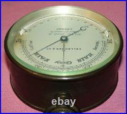 Antique Circa 1870's Aneroid Barometer by Callaghan & Co, London 5 1/8