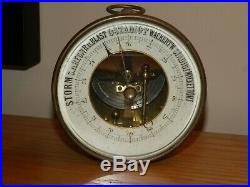 Antique Dubois Casse OMNIA Barometer Swedish Face Dual Hand Aneroid Footed Desk