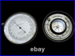 Antique Duroni & C. Milano Pocket Barometer Altimeter Compass Compendium Working