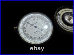 Antique Duroni & C. Milano Pocket Barometer Altimeter Compass Compendium Working