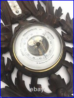 Antique Dutch Black Forest weather barometer, VERANDERLYK. SHIPS FREE