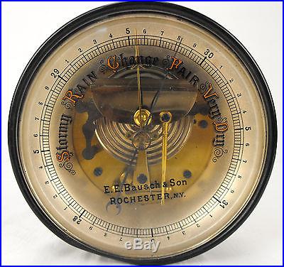 Antique E. E. Bausch & Sons Barometer Rochester NY NR