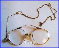Antique Early 1900s Pince-Nez Eyeglasses TP 1/10 12K SPG