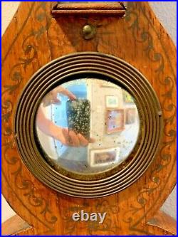 Antique Early Rare Circa 1790 English Mahogany Banjo Barometer J. Somalvico & Co