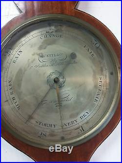Antique English Banjo Barometer Thermometer Cetti and Co 25