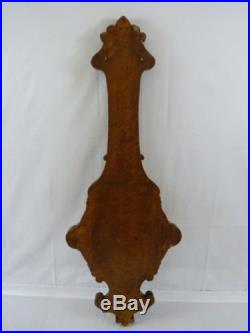 Antique English Carved Oak Barometer