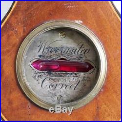 Antique English Georgian Mahogany Veneer Inlaid 5-Dial Banjo Barometer c. 1830
