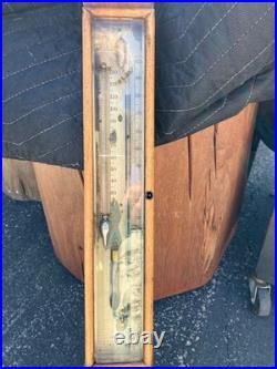 Antique English Marine Barometer Sympiesometer Wolf, Liverpool