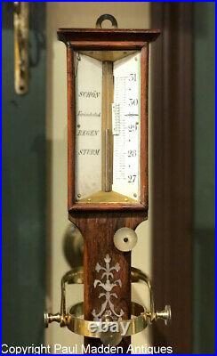 Antique English Marine Barometer Sympiesometer Wolf, Liverpool