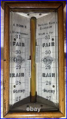 Antique English Marine Barometer Sympiesometer Wolf, Liverpool
